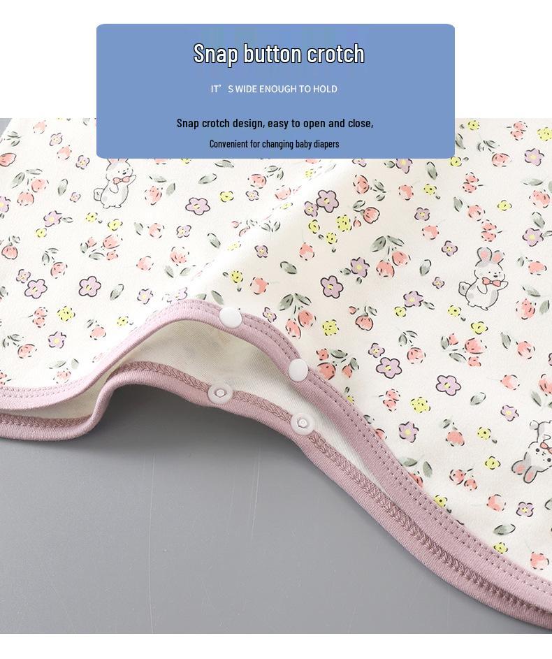 Kids' Pure Cotton Long Sleeve Anti-Kick Onesie Pajamas for All Seasons