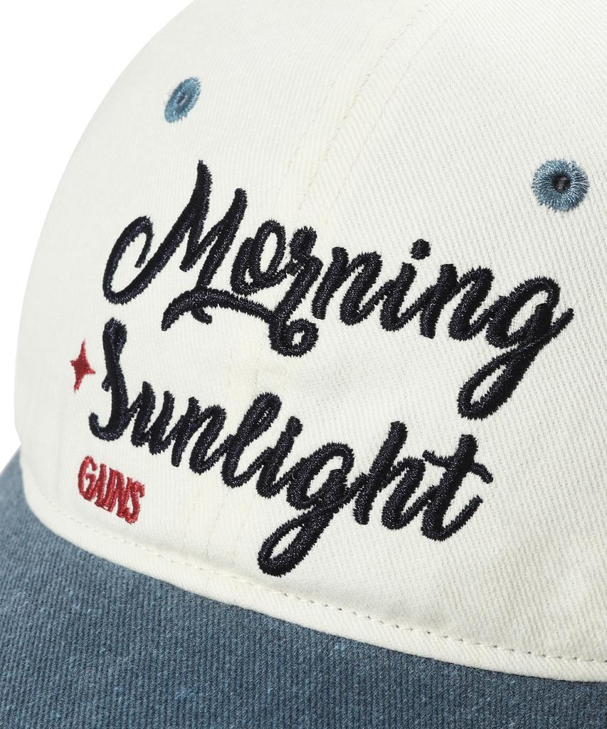 GAINSBORO Lettering Mix Cotton Ball Cap_Cream/Navy