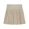 Pusumede Romantic Aesthetic High-Waisted Pleated Knit A-Line Skirt