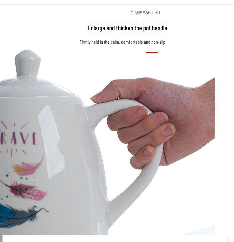 Ceramic Electric Kettle with Auto Power-Off, Large Capacity for Brewing Tea At Home