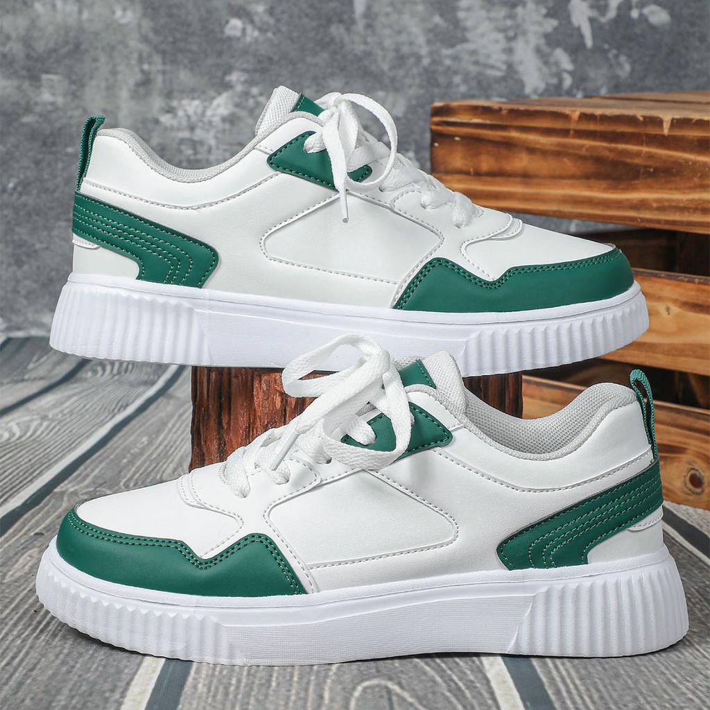 White Shoes Fashion Board Shoes for Women Fashion Casual Walking Shoes Men Leisure Sneakers PU Leather Trainers Waterproof