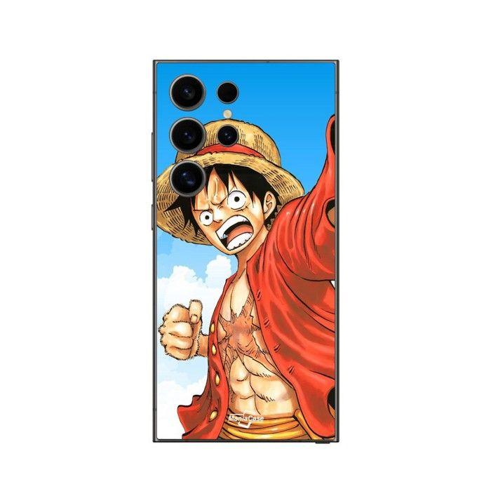 Coque - Maniacase - Samsung Galaxy S24 Ultra - Souple - Bleu - Monkey D Luffy One Piece schwarz