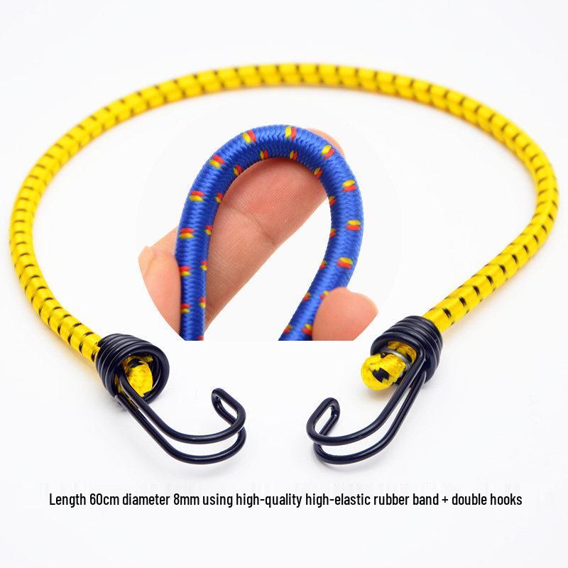 Corda Stendibiancheria Elastica da Esterno 60cm per Campeggio e Bagagli