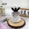 Spooky Ghost Decor Ornament, Bat Pumpkin Model Halloween Decoration, Resin Durable Ornament Figurine for Home Desktop Garden