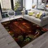 Alfombra con diseño de Papá Noel y árbol de Navidad para niños, regalo para el hogar, sala de estar, dormitorio, sofá, decoración, alfombrilla antideslizante