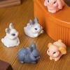 10Pcs Miniature Rabbit Figurines Resin Animal Statues Perfectly for Easter Decorations and Birthday Cake Toppers