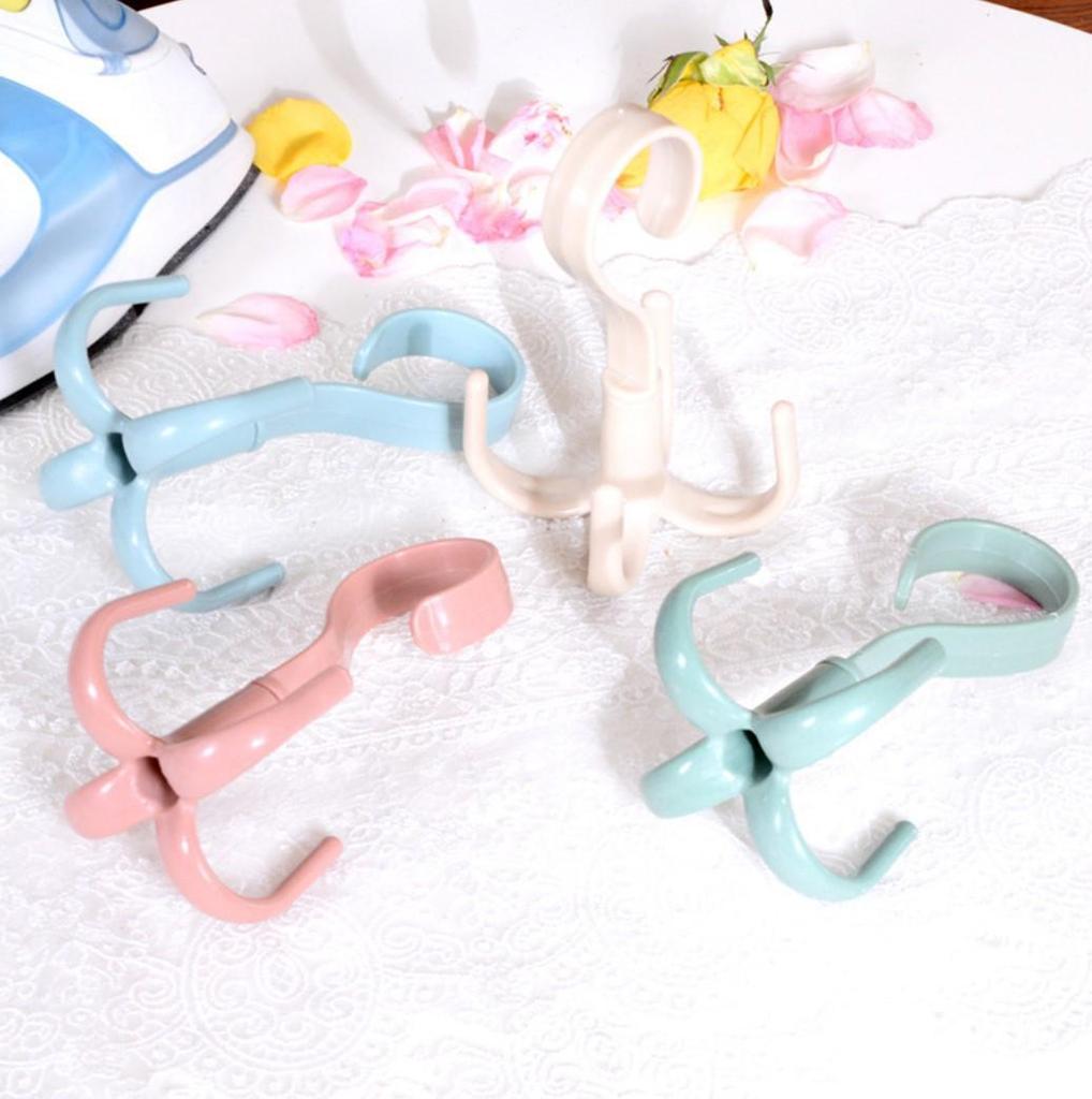 Rotatable Four-Claw Hook Hanger for Hats, Coats, Bags, and Scarves