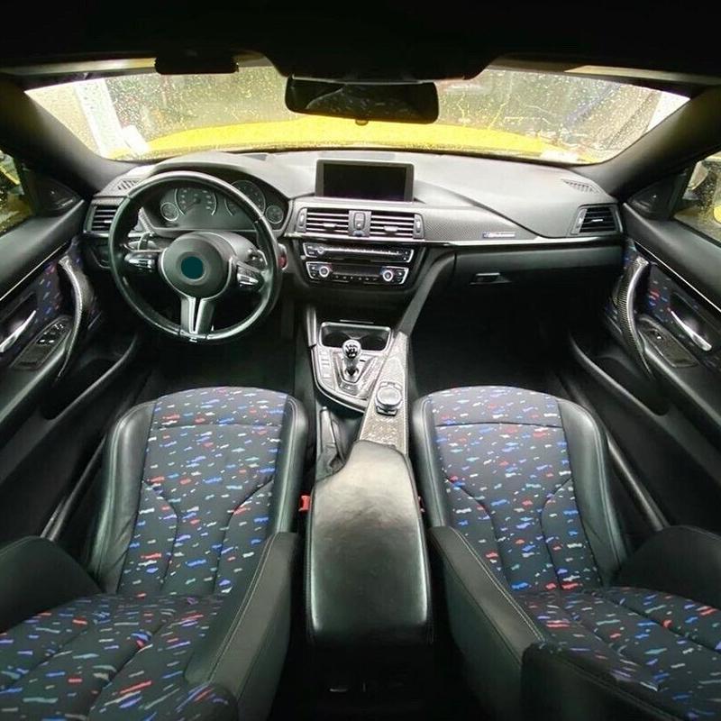 1M/2M/3M/4M Le Mans Confetti Fabric Racing Car Bucket Seat Cover JDM Style Headliner Door Panel Cloth
