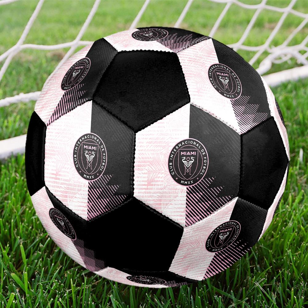 Inter Miami CF Soccer Ball Colorful All Ages Machine Stitched PVC Competition Ready Durable High-Bounce.SIZE5