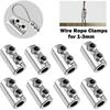 10pcs Steel Wire Rope Fixed Clip Adjustable Removable Screws Fixed Cable Clamp Copper Metal Hanging Suspension Clip Hardware