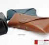 soft Tochigi leather eyeglass case for men and A great gift for Stylish, lightweight, women. anyone. (Chocolate)