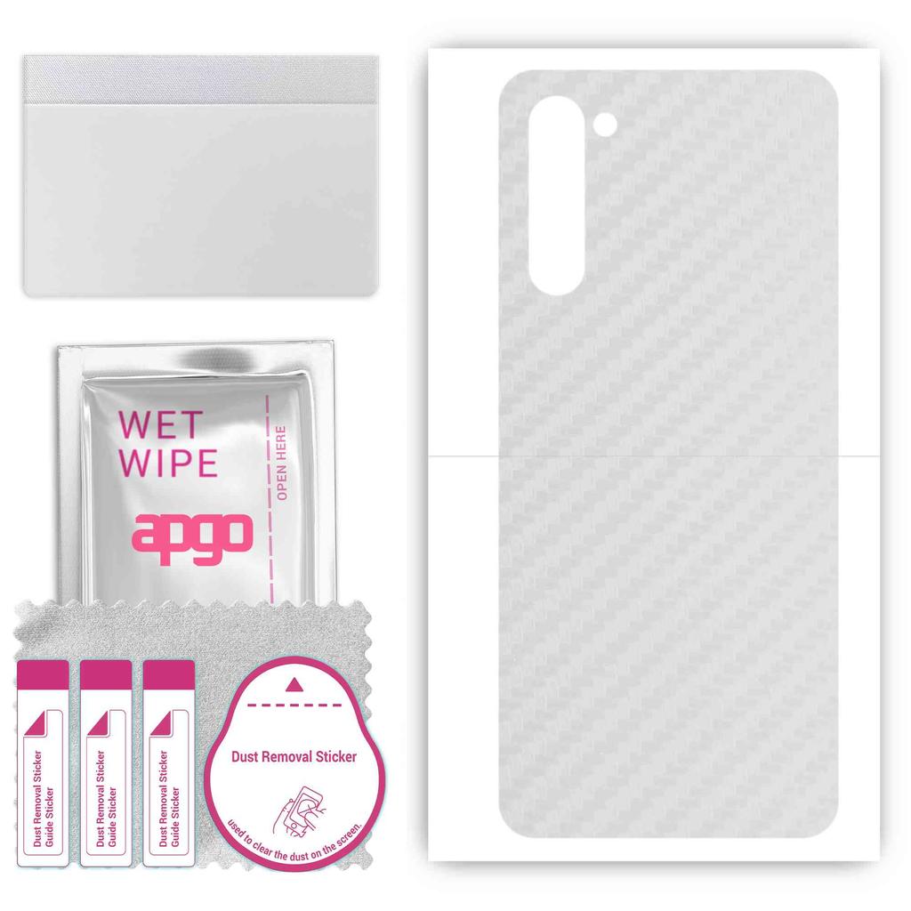 apgo Protective Skin Sticker for the back compatible with Oppo Find X2 Lite, Wrap Film, Foil, Vinyl - Pattern Transparent Carbon