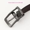 Dulilu Men's Two-Layer Leather Pin Buckle Casual Belt