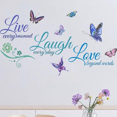 Self-adhesive Quotes Bedroom Wall Decal Home Decor Wall Stickers Live Laugh Love