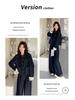 Women's Plus Size Spring & Autumn Denim Suit: Round Neck Jacket & Wide Leg Pants - Unique Two-Piece Set for Young Mothers.