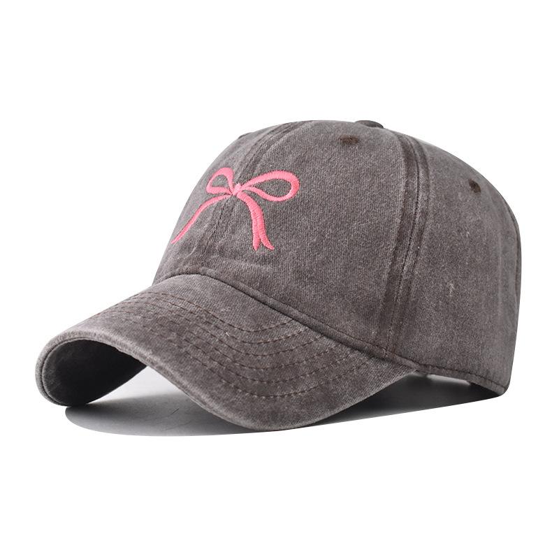 Cotton Bow Embroidery Baseball Cap Spring New Personalized Embroidery Cap