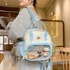 The pain bag of the high-value Japanese transparent bar ins style backpack girl outing small backpack cute student school bag