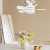 Ceiling Fan with LED Light Dimmable Modern Ceiling Fan 3 Gear Speed White Ceiling Fan 10.9 In for Porch Office Garage Restaurant