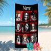 Customizable personalized beach towels Horror movies themed designs.Suitable for the beach, yoga, sports;ideal as beach accessories