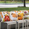 Summer Waterproof Pillow Cartoon Bee Festival Water-proof Craft Outdoor Pillow Cover Pillow Cover Does Not Contain Core