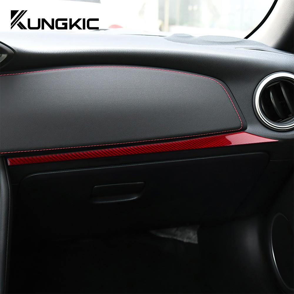Real Soft Carbon Fiber For Subaru BRZ Toyota GT86 2012-2016 2017 2018 2019 2020 LHD RHD Car Co-pilot Console Dashboard Strip