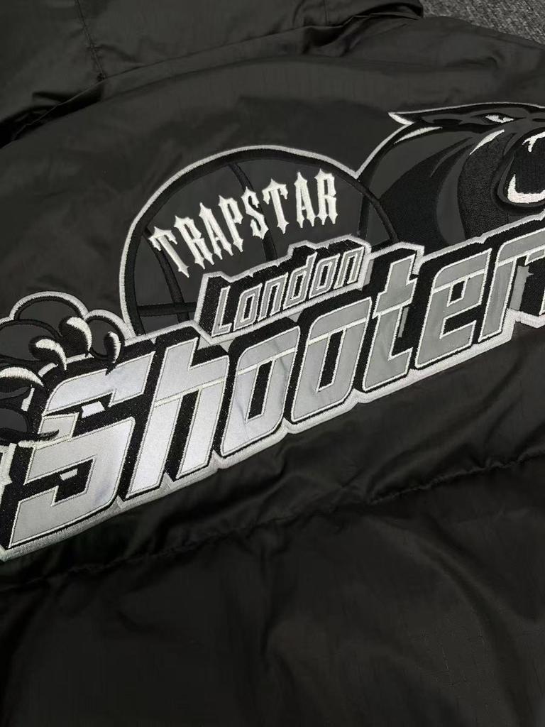 Trapstar Winter Trendy Windproof Cotton Jacket: Thick, Versatile, Hooded Warm Outerwear for Couples.