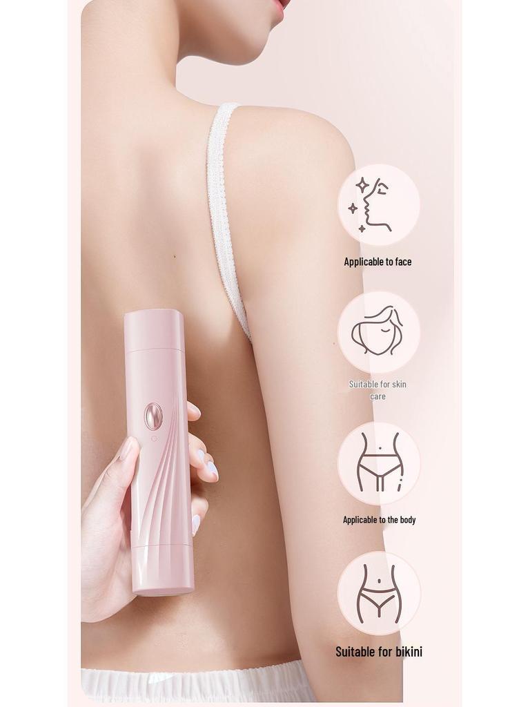Portable Double Head Wireless Charging Mini Electric Pubic Hair Shaver for Women