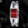 Women's Square Dial Changing Color Bracelet Bangle Quartz Fashion Wrist Watch