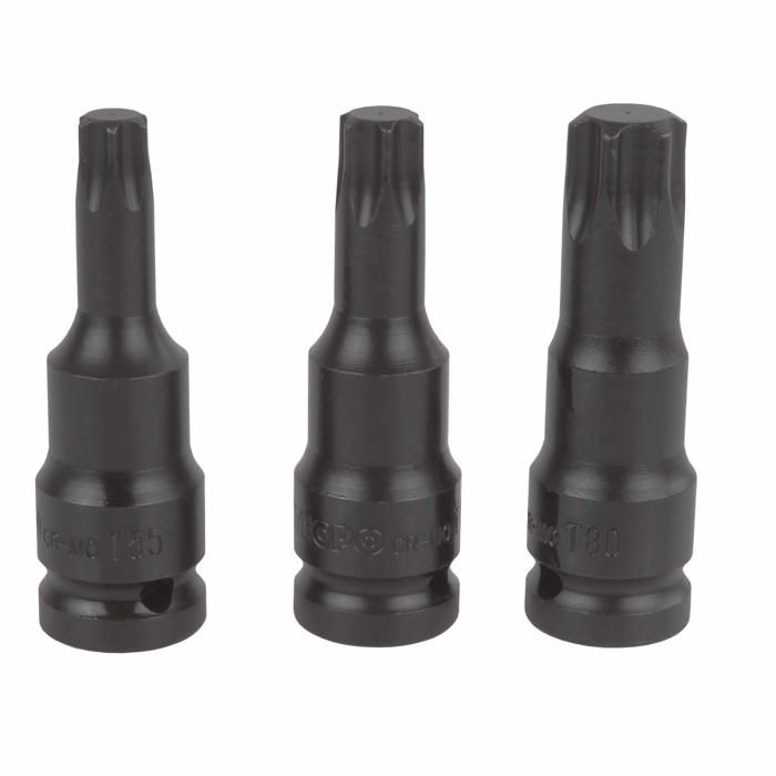 Cle a cliquet - cle a douille - cle dynamometrique Tecpo - 300855 - Jeu de douilles Torx T20-T70 1/2"