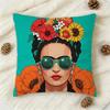 pc Frida Cartoon Style  Doublesided Printed Square Decorative Cushion Cover for Sofa Living Room Home Decor