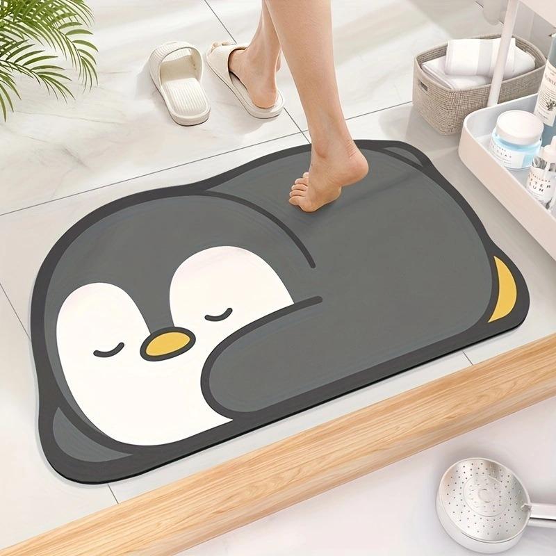 Cute Cartoon Pattern Non-slip Mat Entrance Door Mat Diatomaceous Earth Absorbent Quick Drying Cushion Suitable For Toilet Door
