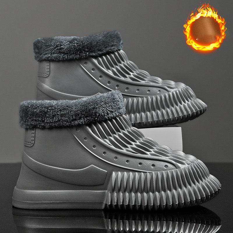 

Осенне-зимние мужские повседневные уличные теплые утепленные зимние ботинки для дома и улицы, водонепроницаемая обувь 39