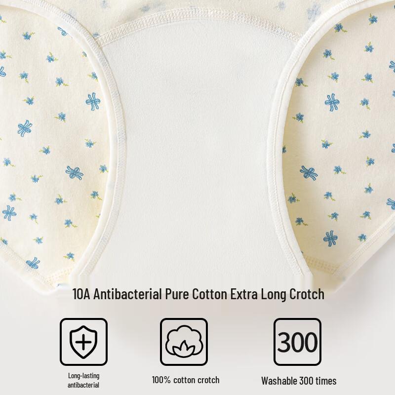 Cosmo Lady Damen 4er-Pack Hipster-Slips aus reiner Baumwolle, antibakteriell