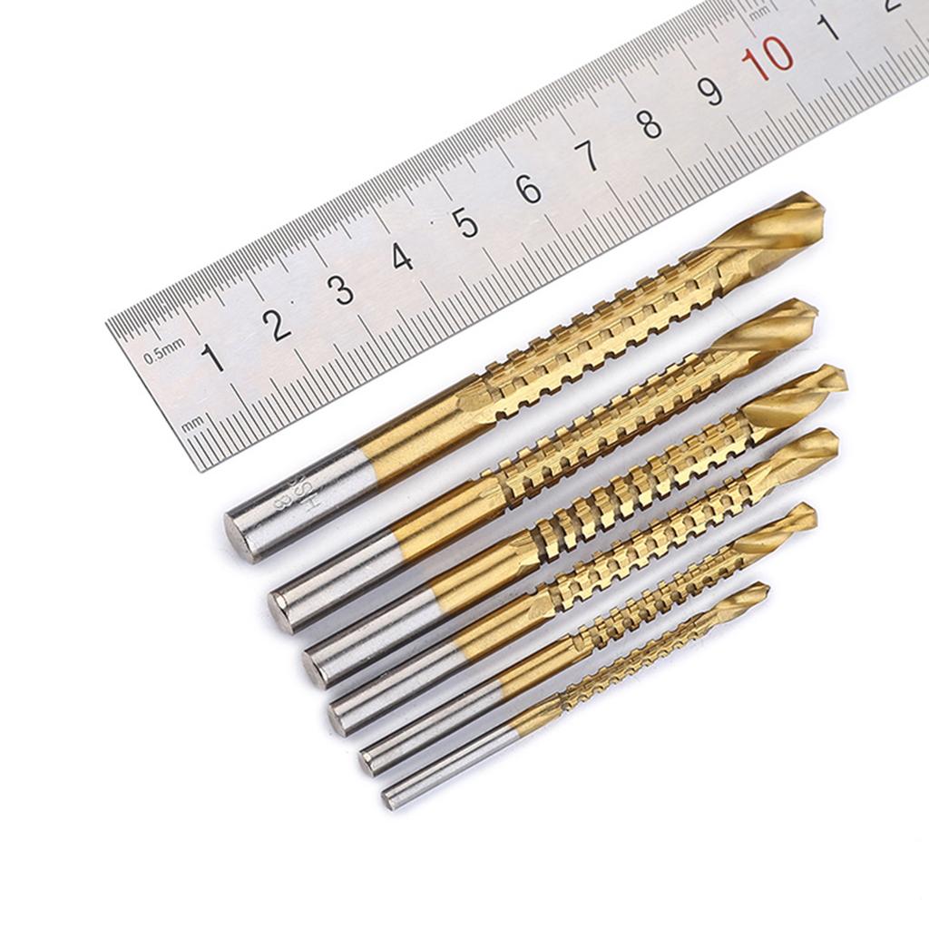 Serrated Side Cutting Drill Bit Woodworking Tools 3-8mm Serrated Cutting Drill Bits for Iron Aluminum Alloy Copper Wood Plastic