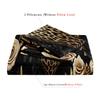 3pcs Valentine'S Day Romantic Luxurious Vintage Leopard Print Heart Rose Duvet Cover Set Pink And Blue Feather Heart Duvet Cover