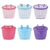Adjustable Leather Straps Front Handlebar Basket Handwoven Cycling Handlebar Basket  Girls Bike