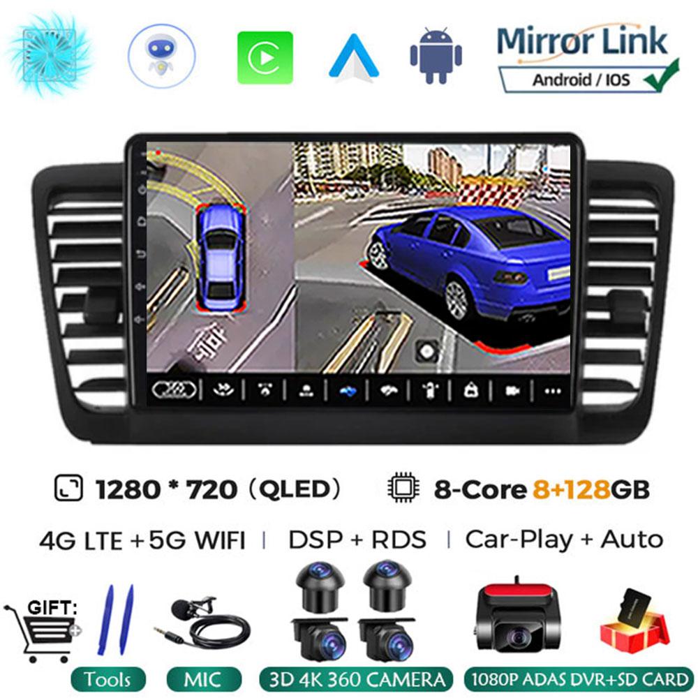 Android 14 For Subaru Outback 3 Legacy 4 2003 - 2009 Car Radio Multimedia Video Player Carplay Autoradio Navigatore NO 2Din