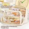 Large Capacity Transparent Pencil Case DIY Zipper Pen Bag 9 Layer Multi Function Students Stationery Storage Bag School Supplies