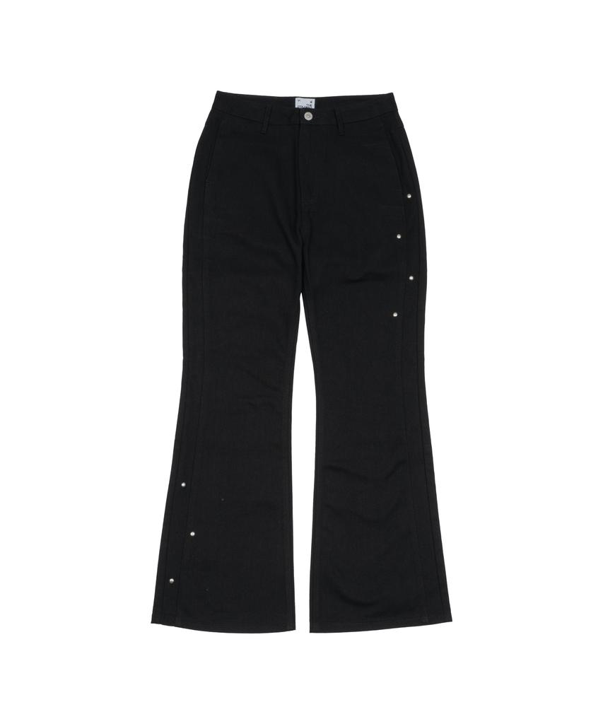 THE COLDEST MOMENT Tcm Flare Snap Pants (Black)