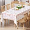 MEHOFOND 3 Pcs Pink Bow Baby Shower Table Cloth, Floral Coquette Sweet Girl Baby Shower Party Disposable Tablecloths Decorations, 108 x 54 Inch