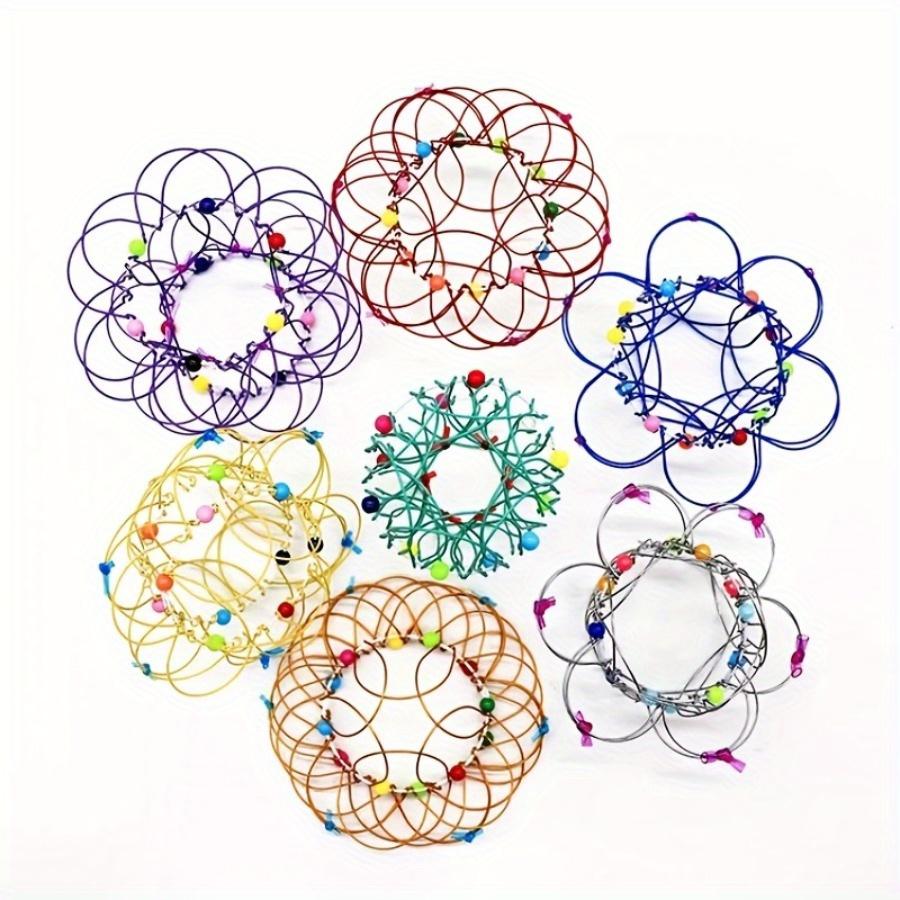 Variety Mandala Flower Basket with Many Changes Waiting for You To Explore - Wire Magic Ring Rotating Ornaments, Creative Wire Art Decorating