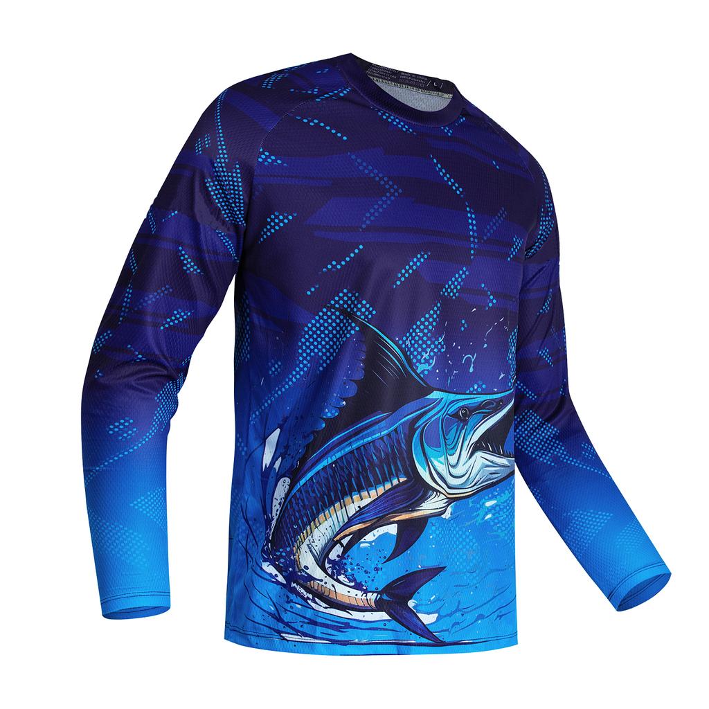 Faible MOQ Chemise de pêche pour hommes Upf40+ Performance à manches longues avec capuche et effet raaîchissant - Chine Maillot de pêche et vêtements de pêche sur mesure prix