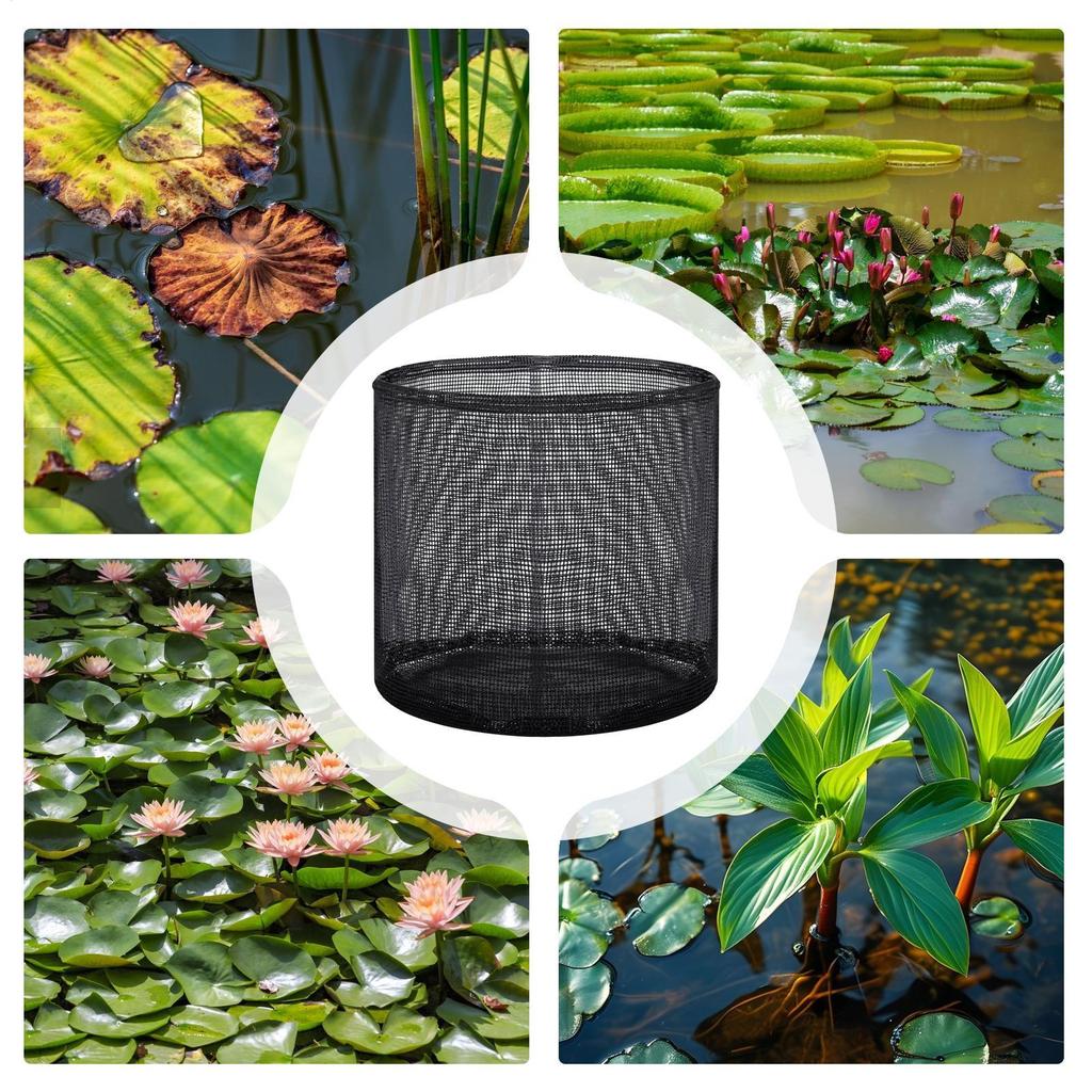 4Pcs Aquatic Plant Basket Floating Pot For Pond Plants Floating Aquatic Mesh Breathable Planting Bags For Water Planting Indoor