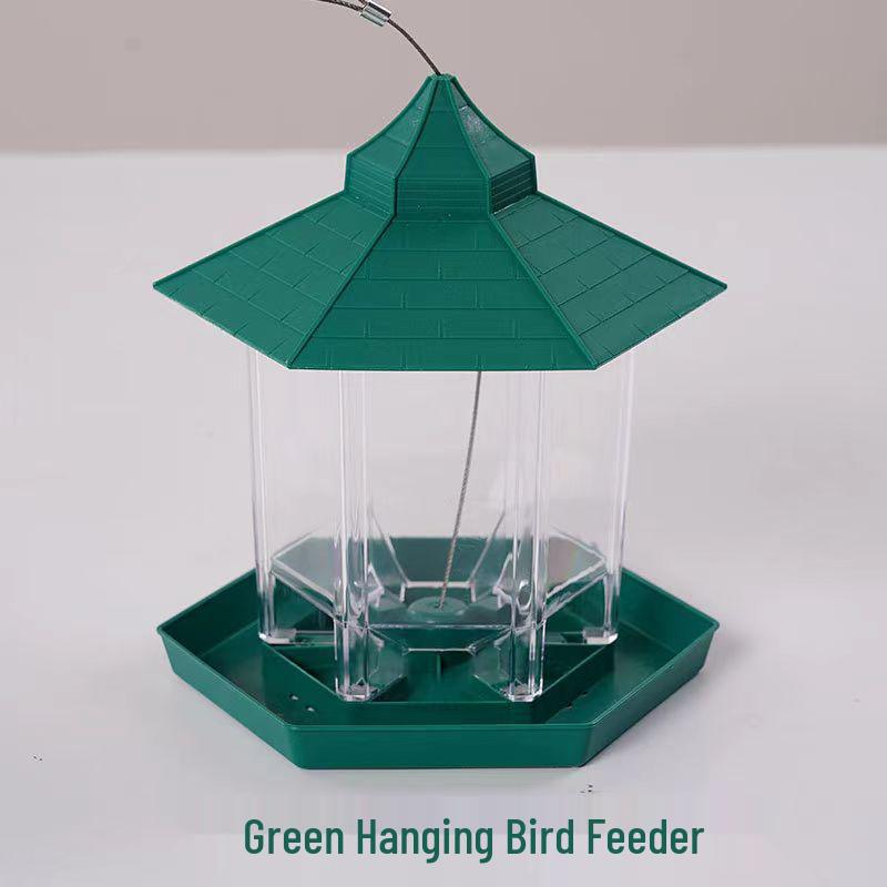 Regenfester Außen-Vogelfutterspender - Automatischer Hängefutterspender für kleine Vögel