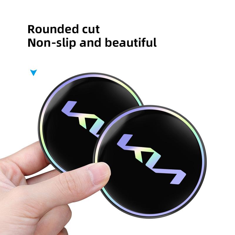 2Pcs Car Emblem Water Cup Pad Color Insulated Coasters Mat For KIA K5 Sorento Ceed Sportage Carnival Stinger Forte Niro Cadenza dmzu30