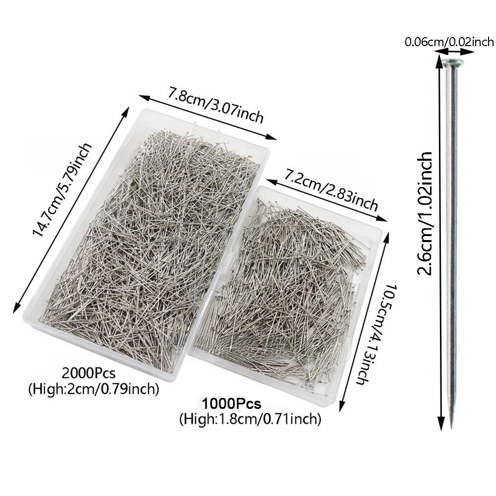 26mm Length Head Pins Positioning Dressmaker Pins Suture Pins Garment Fixing Needle Office
