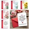 10Pcs/Set Floral Pattern Thank You Card Elegant Holiday Card  Mother's Day Gift Cards
