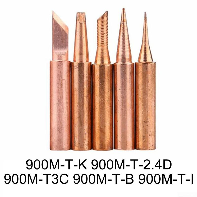 5PCS/Set 900M-T Copper Soldering Tip Lead-free Solder Iron Welding Tips UK STOCK