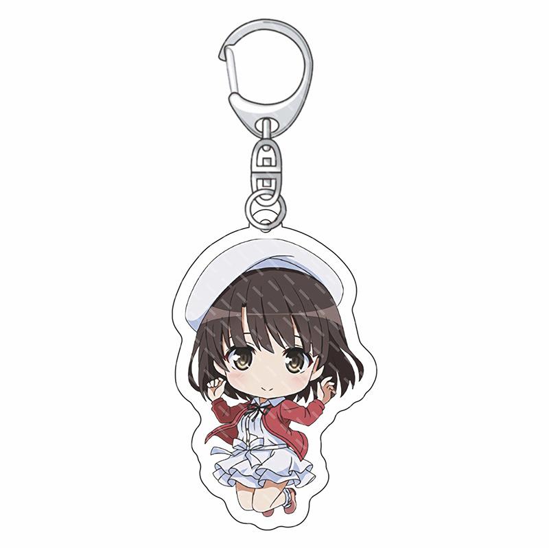 

Anime Saenai Kanojo No Sodatekata Blessing Flowers Megumi Kato Eriri Spencer Sawamura Acrylic Keychain Model Gift Toy 6 cm