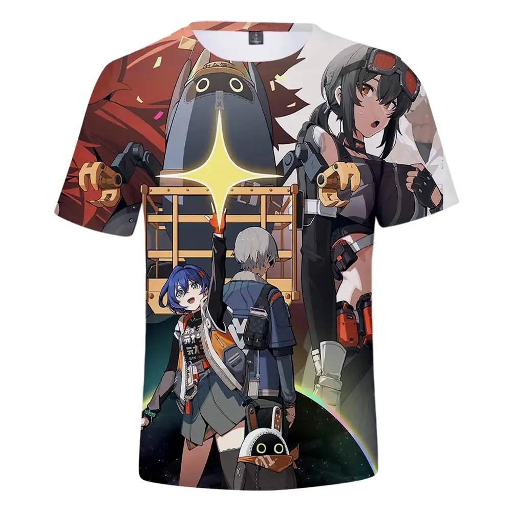 Zenless Zone Zero T-shirt Game 3D Printed Oversized Men's T-shirt Street Fashion Round Neck Short Sleeved Men's Clothing